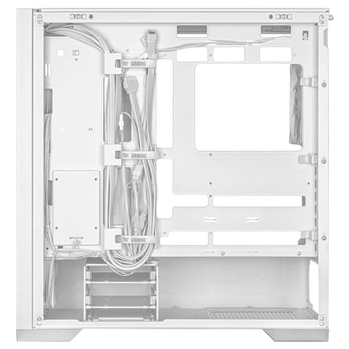 Asus TUF Gaming GT302 ARGB ATX Mid Tower White Tempered Glass Side Panel, ARGB image