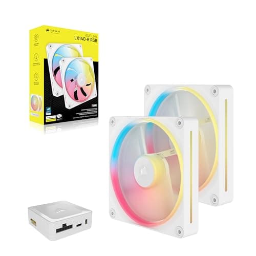 Corsair iCUE LINK LX140-R 140mm White RGB PWM 90 CFM 2-Pack image
