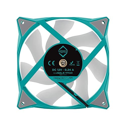 Iceberg Thermal IceGALE 120mm Teal / White ARGB PWM 94 CFM 1-Pack image