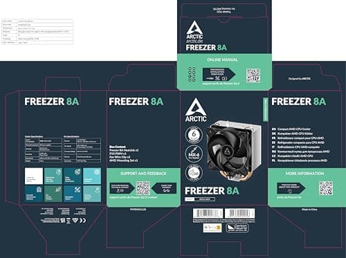 ARCTIC Freezer 8A Air 136mm Black / Silver image