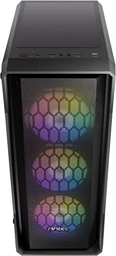 Antec NX360 ATX Mid Tower Black with Tempered Glass Side Panel and USB 3.2 Gen 1 Type-A, USB 2.0 Type-A image