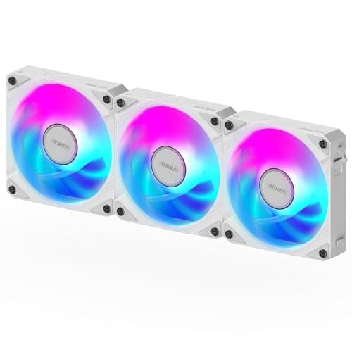 Gigabyte AORUS EZ CHAIN FAN 120mm White PWM ARGB 60 CFM 3-Pack image