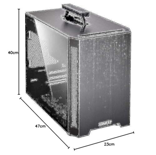 Lian Li TU150 Mini-ITX Desktop Silver with Tempered Glass Side Panel and USB 3.2 Gen 2 Type-C, USB 3.2 Gen 1 Type-A image