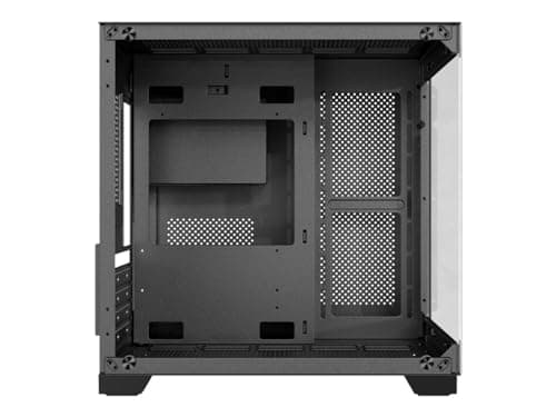 DIYPC DIY-CUBE01 Micro ATX Mini Tower Black with Tempered Glass Side Panel and USB 3.2 Gen 1 Type-A, USB 2.0 Type-A image