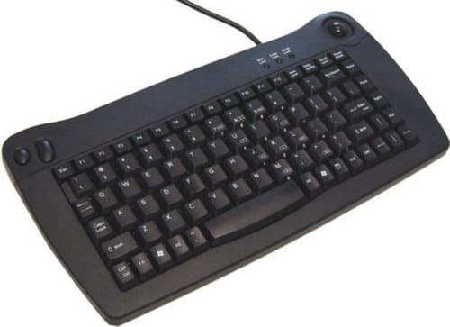 SolidTek KB-5010BU Wired Mini Keyboard With Trackball main image