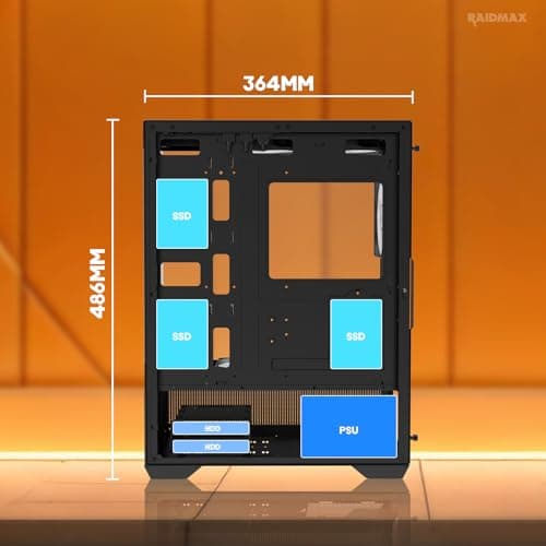 Raidmax INFINITA i802 AIR ATX Mid Tower Black Tempered Glass image