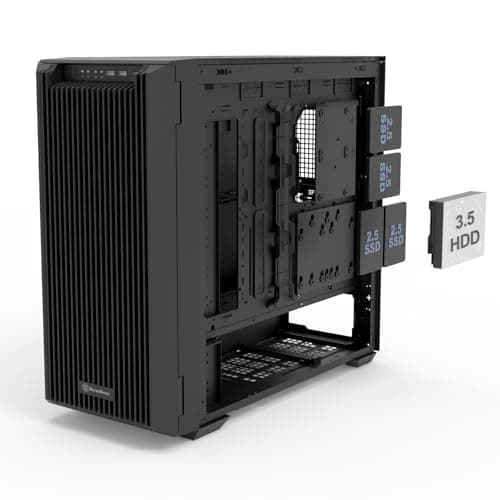 Silverstone CS383 ATX Full Tower Black with Front Panel USB 3.2 Gen 2 Type-C and USB 3.2 Gen 1 Type-A image