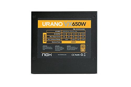 NOX URANO VX Black / Orange 650W Non-Modular 80+ Bronze Certified image