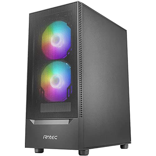 Antec NX410 ATX Mid Tower Black with Tempered Glass Side Panel and USB 3.2 Gen 1 Type-A, USB 2.0 Type-A image