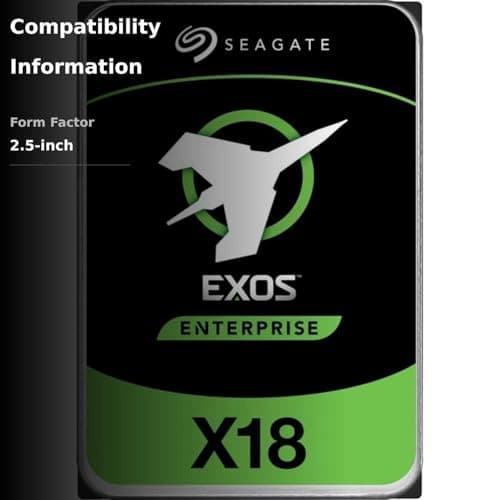 Seagate Exos X18 12TB 3.5" HDD 7200RPM SATA 6.0 Gb/s image