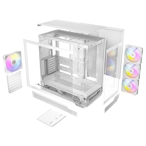 Antec C7 ATX Mid Tower White Tempered Glass Side Panel ARGB image