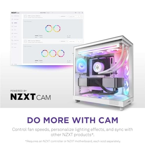 NZXT F360 RGB CORE 360mm RGB LED Single-Frame RGB Fan Unit White image