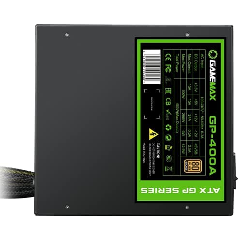 GameMax GP Black ATX 400W Non-Modular 80+ Bronze Certified image