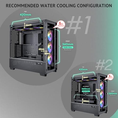 Antec FLUX PRO ATX Full Tower White / Brown Tempered Glass Side Panel, USB 3.2 Gen 2 Type-C, USB 3.2 Gen 1 Type-A image