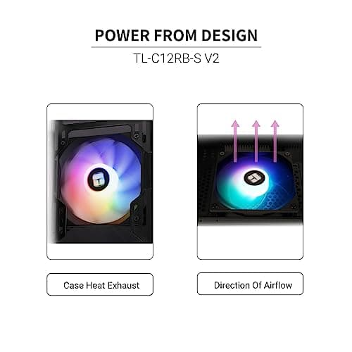 Thermalright TL-C12RB-S V2 120mm Black PWM Addressable RGB 58 CFM image
