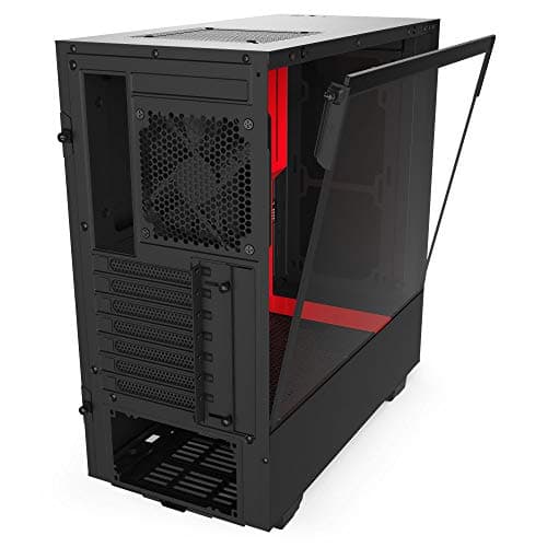 NZXT H510 ATX Mid Tower Black/Red Tempered Glass Side Panel image