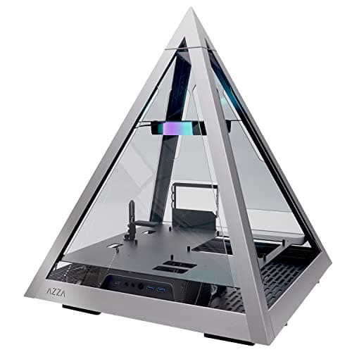 Azza Pyramid L ATX Mid Tower Gray / Black Tempered Glass Side Panel, USB 3.2 Gen 2 Type-C and USB 3.2 Gen 1 Type-A Front Panel main image
