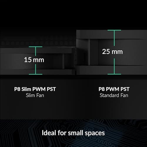 ARCTIC P8 Slim 80mm Black PWM PST 22.5 CFM image