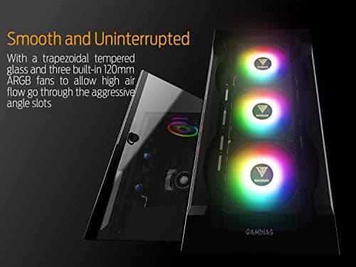 GAMDIAS TALOS E2 ELITE ATX Mid Tower Black Tempered Glass Side Panel image