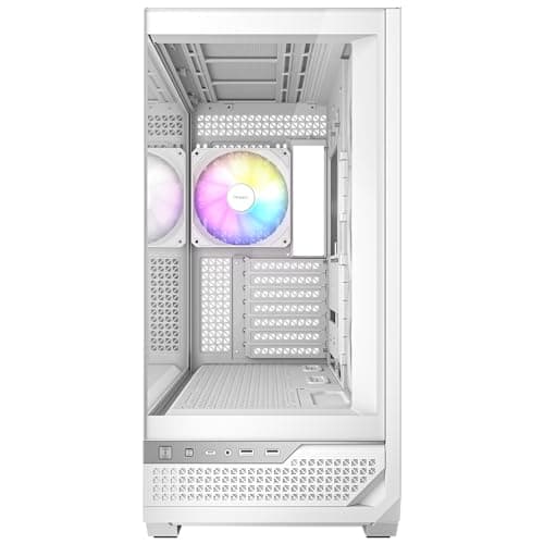 Antec C7 ATX Mid Tower White Tempered Glass Side Panel ARGB image