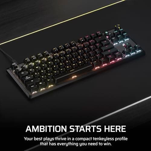 Corsair K70 CORE TKL RGB Wired Corsair MLX Red V2 Linear Gaming Keyboard image