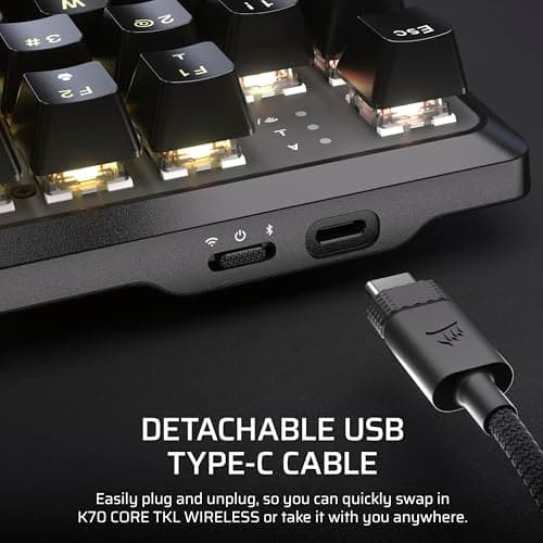 Corsair K70 CORE TKL RGB Bluetooth/Wireless/Wired Gaming Keyboard image