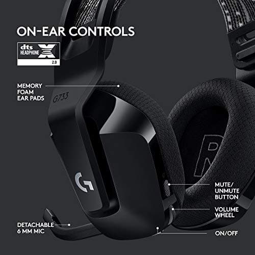 Logitech G733 Lightspeed Wireless Gaming Headset - Black image