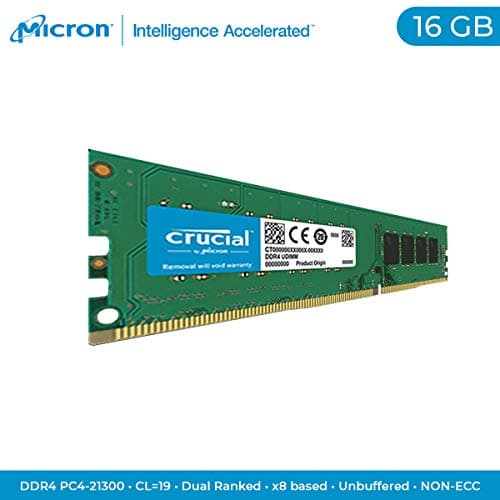 Crucial CT16G4DFD8266 Green / Black DDR4-2666 CL19 16GB (1x16GB) image