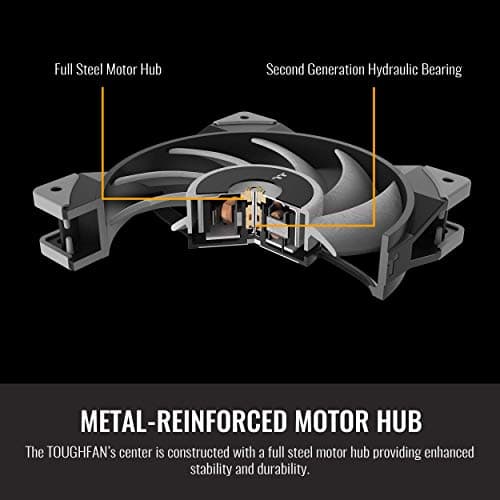 Thermaltake TOUGHFAN Turbo 120mm Black PWM 72.69 CFM 1-Pack image