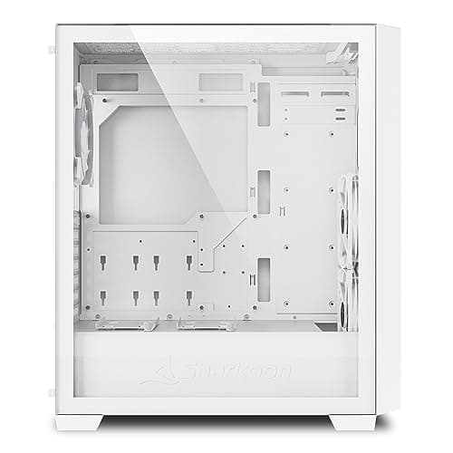 SHARKOON VS8 ATX Mid Tower White RGB Tempered Glass Side Panel image