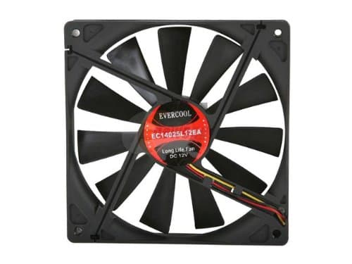Evercool FAN-EC1425L12EA 140mm Black 68.23 CFM 1-Pack image