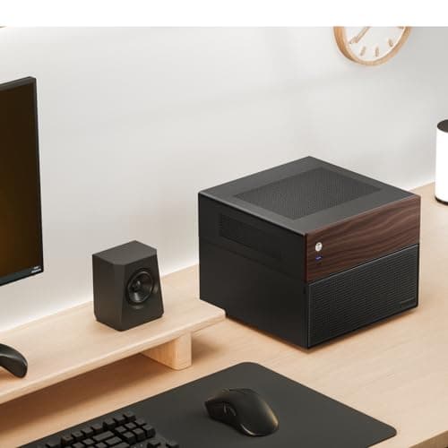 Jonsbo N4 Micro ATX Desktop Black / Brown Mesh Side Panel, USB 3.2 Gen 2 Type-C, USB 3.2 Gen 1 Type-A image