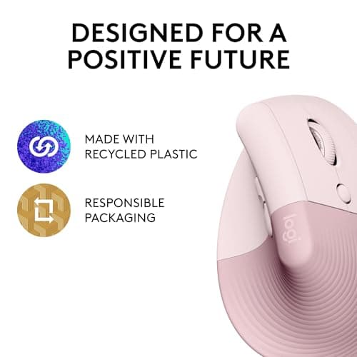 Logitech LIFT Pink Bluetooth Wireless Optical Mouse image