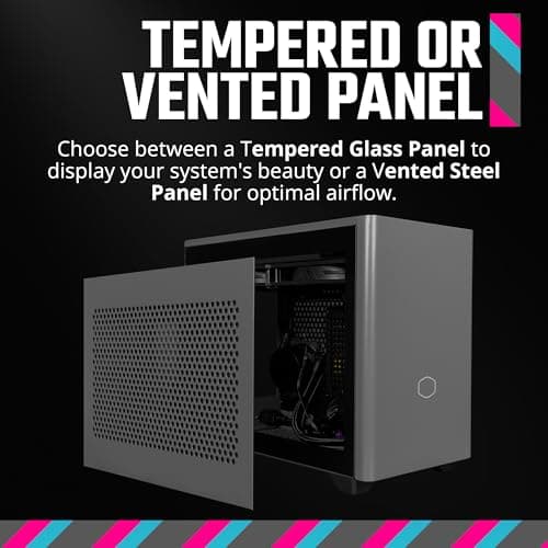 Cooler Master NR200P MAX UK Edition Mini-ITX Tower Black Tempered Glass image