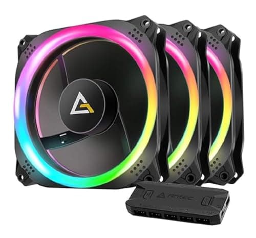 Antec Prizm 3+2+C 120mm Black PWM Addressable RGB 45.03 CFM 3-Pack image