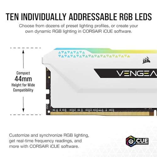 Corsair Vengeance RGB Pro SL White / Black DDR4-3200 CL16 32GB (2x16GB) image