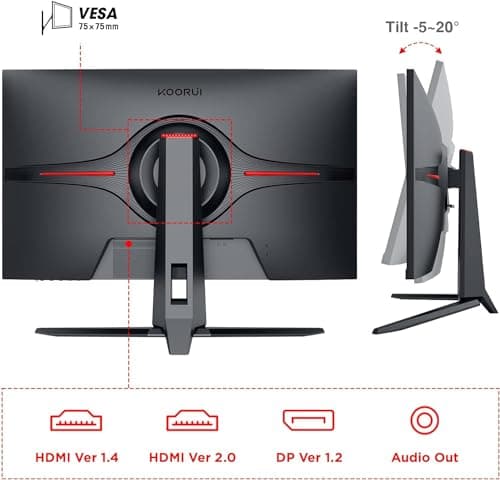 KOORUI 27E1QA 27" 1440p 144Hz VA Monitor image