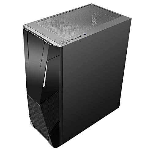 CiT Master ATX Mid Tower Black Tempered Glass Side Panel, USB 3.2 Gen 1 & USB 2.0 Front USB image