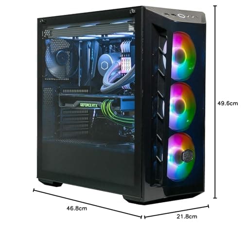 Cooler Master MasterBox MB520 ARGB ATX Mid Tower Black with Tempered Glass Side Panel image