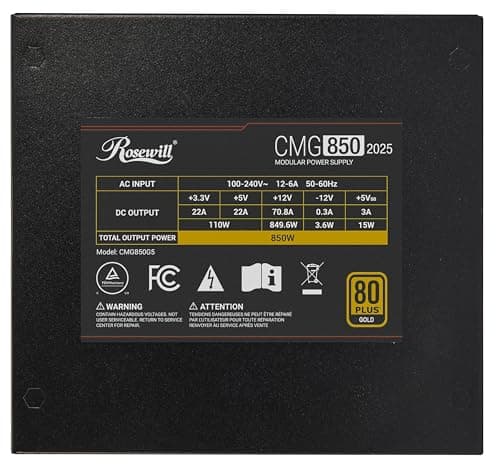 Rosewill CMG850G5 850W Fully Modular 80+ Gold Certified ATX image