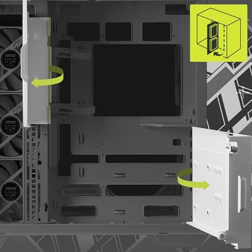 MSI MAG PANO 100R PZ ATX Mid Tower White Tempered Glass Side Panel and USB 3.2 Gen 2 Type-C USB 3.2 Gen 1 Type-A image