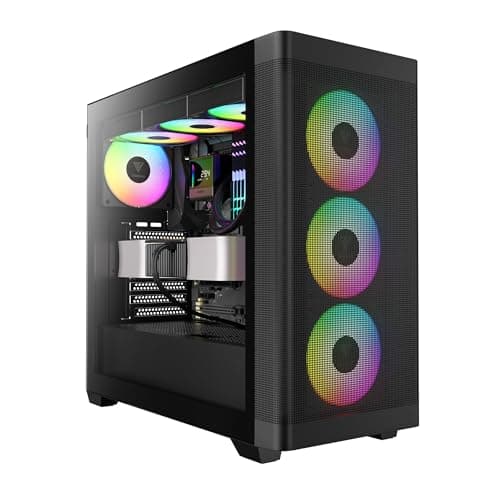 GAMDIAS ATHENA M3 ATX Mid Tower Black with Tempered Glass Side Panel and USB 3.2 Gen 2 Type-C, USB 3.2 Gen 1 Type-A main image