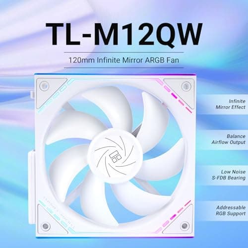 Thermalright TL-M12QW 120mm White PWM Addressable RGB 68.9 CFM image