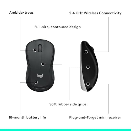 Logitech MK540 Advanced Wireless/Wired Standard Keyboard With Optical Mouse image