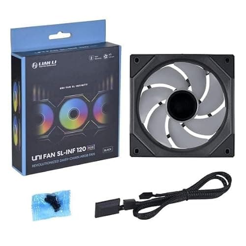 Lian Li Uni Fan SL-Infinity 120mm Addressable RGB PWM 61.3 CFM Black 1-Pack image