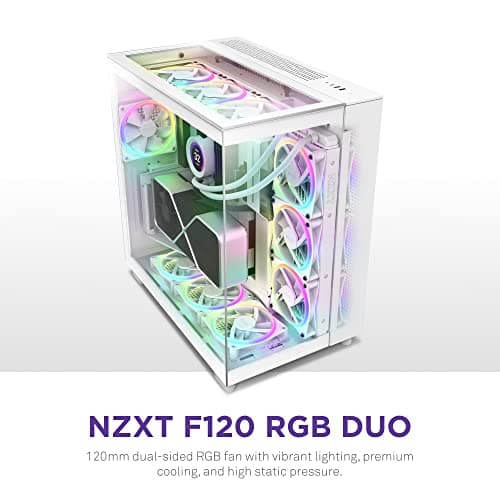 NZXT F120 RGB DUO 120mm White PWM 48.58 CFM image
