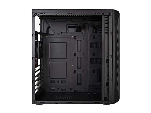 DIYPC DIY-S07 ATX Mid Tower Black with Acrylic Side Panel and USB 3.2 Gen 1 Type-A, USB 2.0 Type-A image