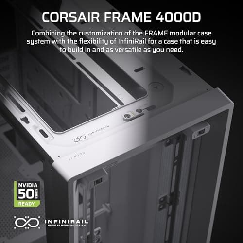 Corsair FRAME 4000D Modular Mid-Tower PC ATX Case - White image