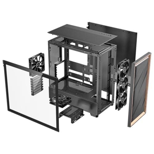 Antec FLUX ATX Mid Tower Black / Brown Tempered Glass Side Panel image