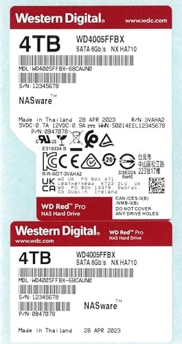 Western Digital Red Pro 4TB HDD 3.5" 7200RPM SATA 6.0 Gb/s image